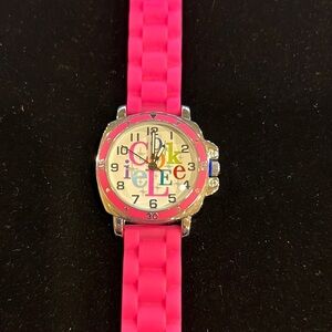Silver Tone Pink Adjustable Plastic Watch Band by Cookie Lee #99525